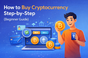 Learn how to buy cryptocurrency step by step. This beginner guide explains where to buy crypto, what you need, and how to buy safely.